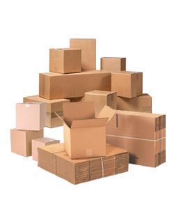 Cardboard packing boxes and corrugated cardboard