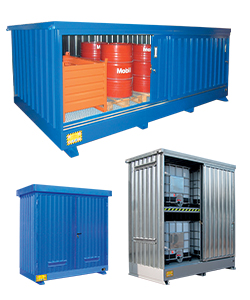 Modulcontainers for drums, tanks and dangerous substances