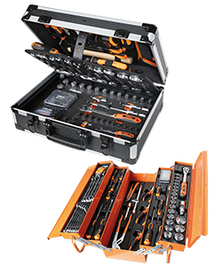 Tool kits in cases and boxes
