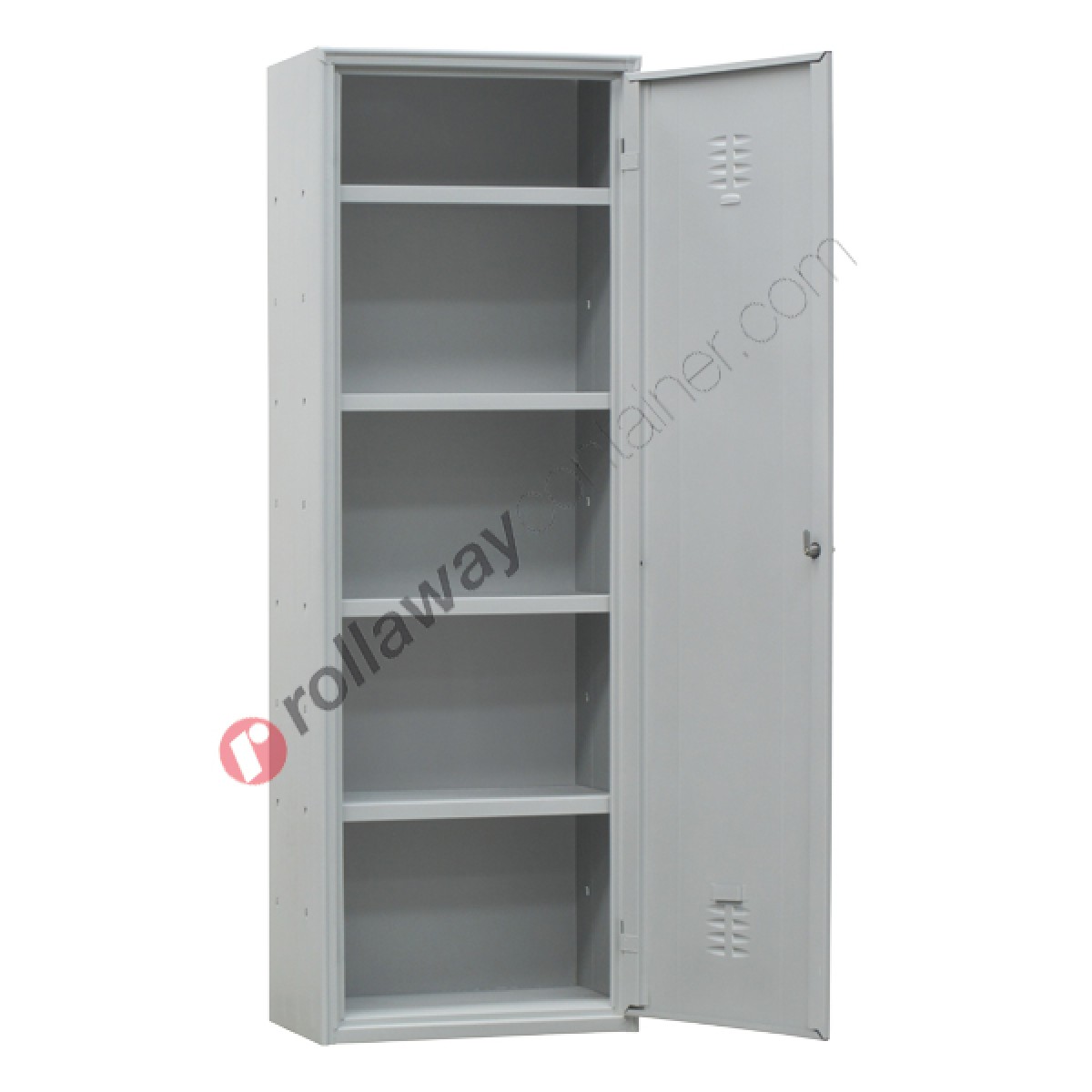 Metal Storage Cupboard H 180 1 Door 4, Lockable Metal Shelving