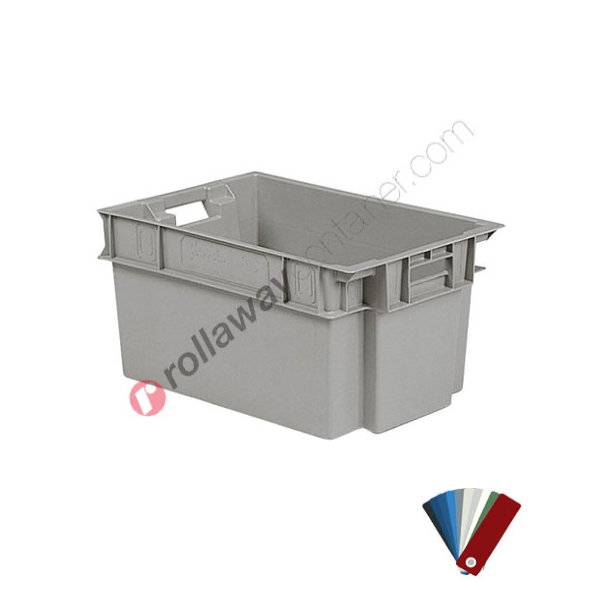 Heavy Duty Plastic Storage Tote Box 600 x 400 x 300 Crate Hinged Lids Stackable 