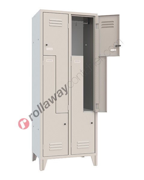 Z type clothes locker space saver metal 4 doors with lock monoblock Armet