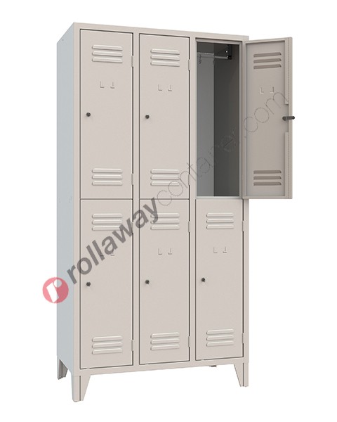 Locker wardrobe space saver metal 2 tier nest of 3 with lock monoblock Armet