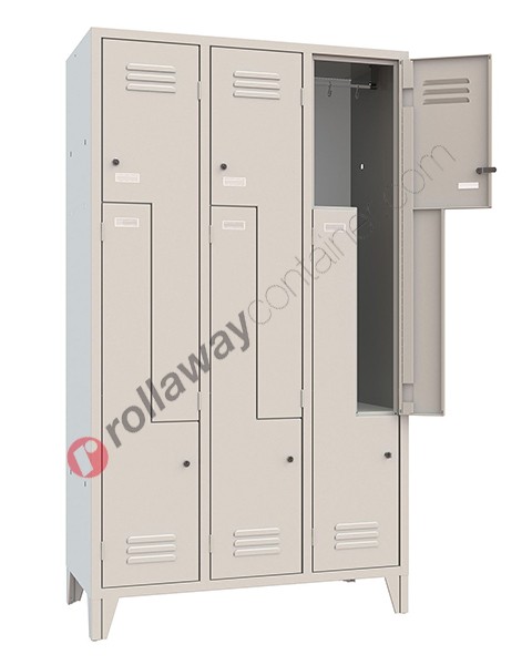 Z type clothes locker space saver metal 6 doors with lock monoblock Armet