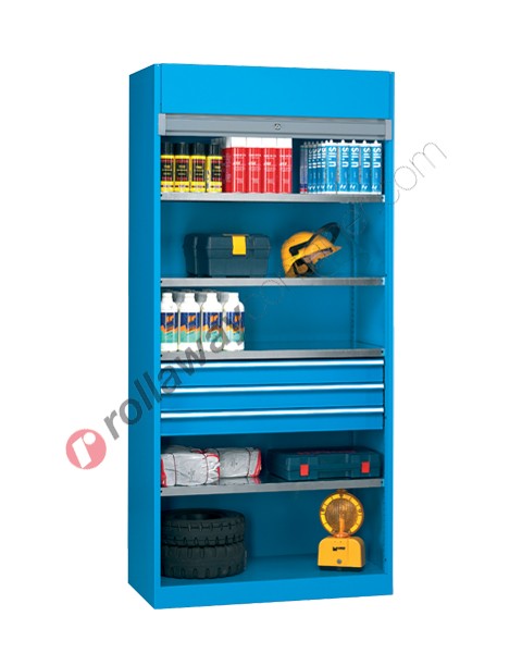 Workshop cabinet 1023x555 H 2200 mm with 1 shutter door
