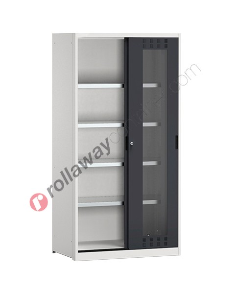 Workshop cabinet 1020x600 H 2000 2 polycarbonate sliding doors
