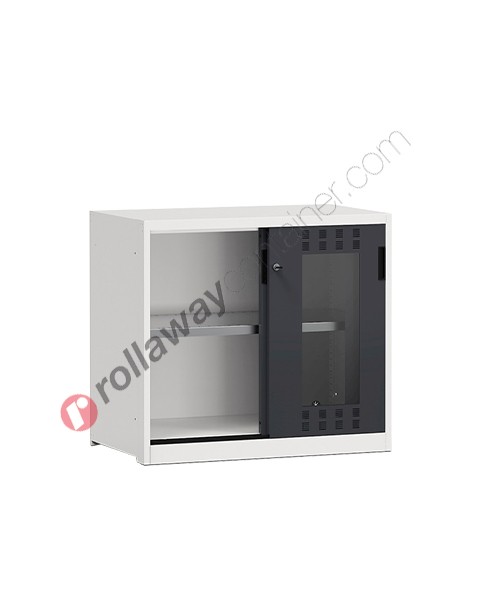 Workshop cabinet 1020x600 H 915 2 polycarbonate sliding doors