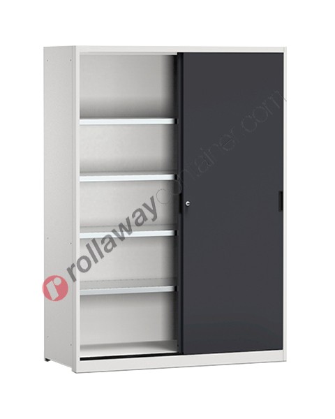 Workshop cabinet 1428x600 H 2000 2 sliding doors