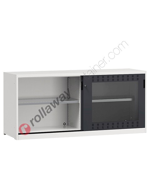 Workshop cabinet 2040x600 H 915 2 polycarbonate sliding doors
