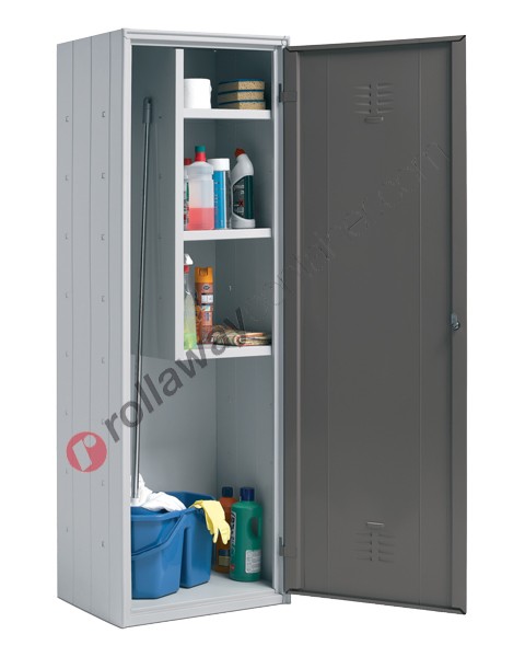 Broom cupboard metal 1 door with lock Fasma