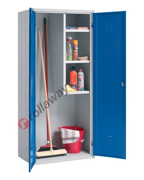 Broom cupboard metal 2 doors with lock Fasma