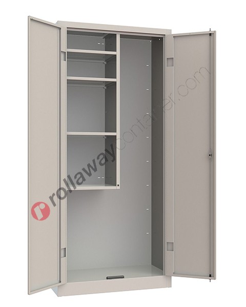Broom cupboard metal 2 doors with lock Armet