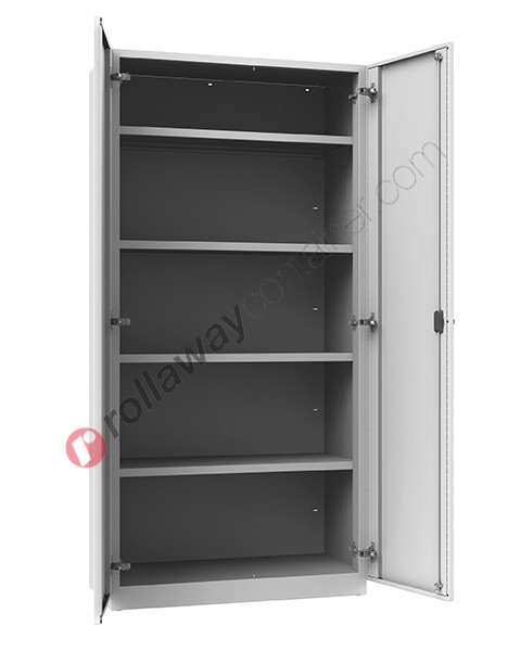 Metal storage cupboard H 185 2 doors 4 shelves with lock Armet
