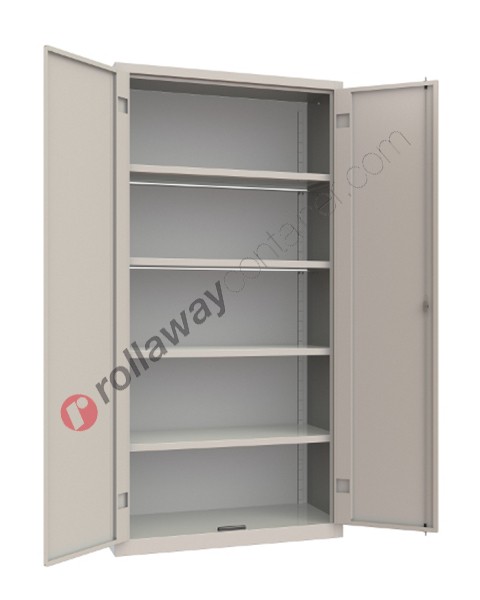 Metal storage cupboard H 200 2 doors 4 sheves with lock Armet