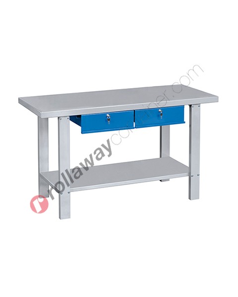 Work table with metal top 1500 x 645 H 865 mm B015