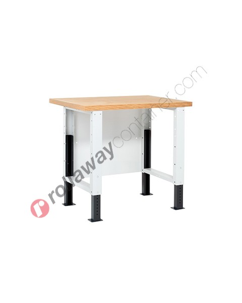 Work table with wooden top 1024 x 750 H 740 / 1115 mm Work Master BR