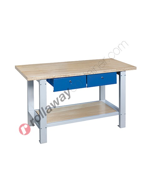 Work table with wooden top 1500 x 640 H 865 mm B022/15