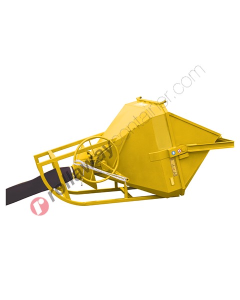 Laydown concrete bucket with rubber hose and handwheel opening capacity up to 5200 kg