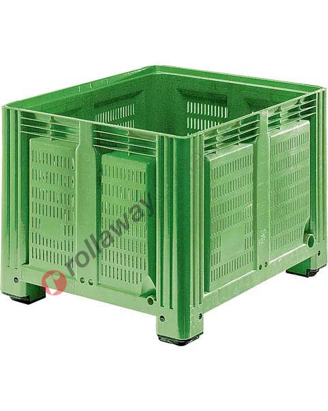 Vented plastic pallet box 1200 x 1000 H 760 heavy 680 litres