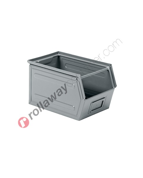 Open fronted metal storage box with crossbar 350/300 x 200 H 200