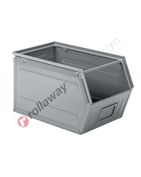 Open fronted metal storage box with crossbar 520/450 x 300 H 300