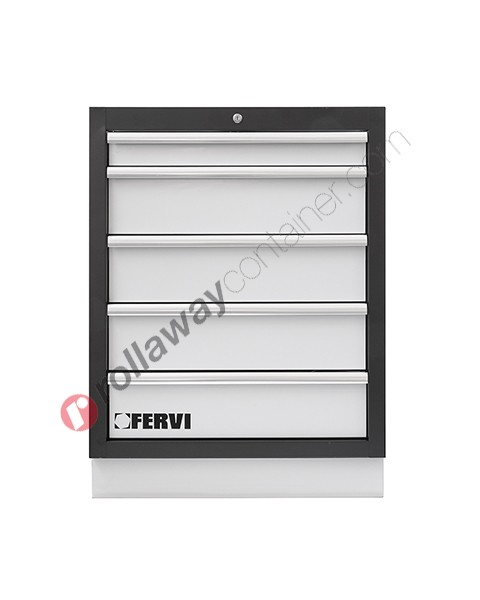 Industrial tool chest Fervi A007/05 with 5 drawers
