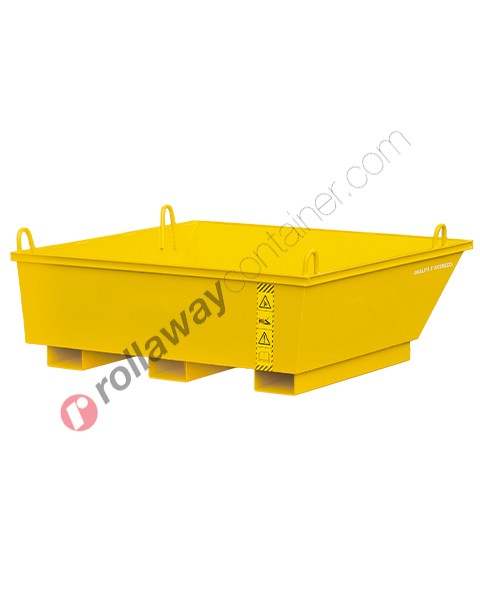 Conical mortar skip for cranes and forklifts capacity up to 1100 kg