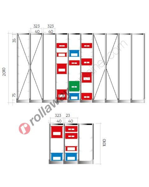 Configure your shelving euro container for euroboxes 500/450 x 300 mm
