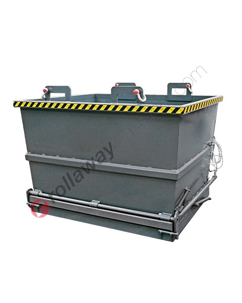 Drop bottom opening skip for contruction sector with single caseback capacity 5100 kg