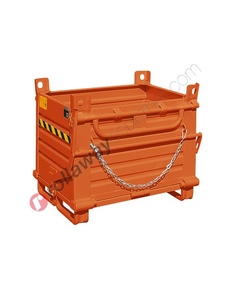 Drop bottom opening skip compact with two doors capacity 2000 kg