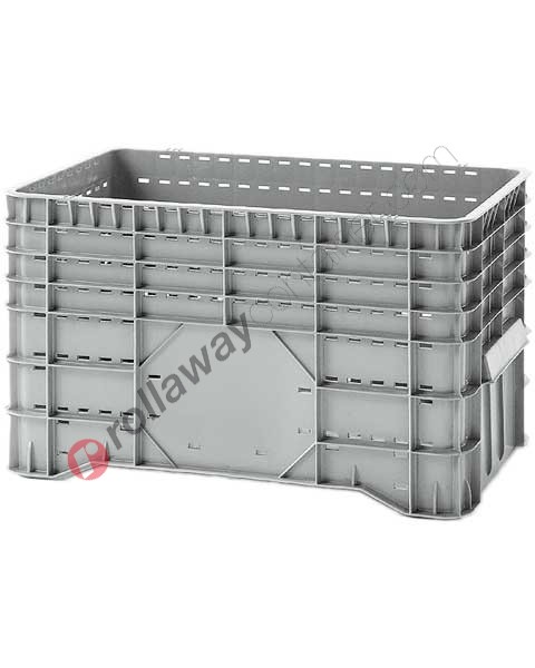 Vented plastic pallet box 1020 x 640 H 580 medium 300 litres