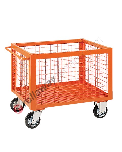 Mesh container with wheels