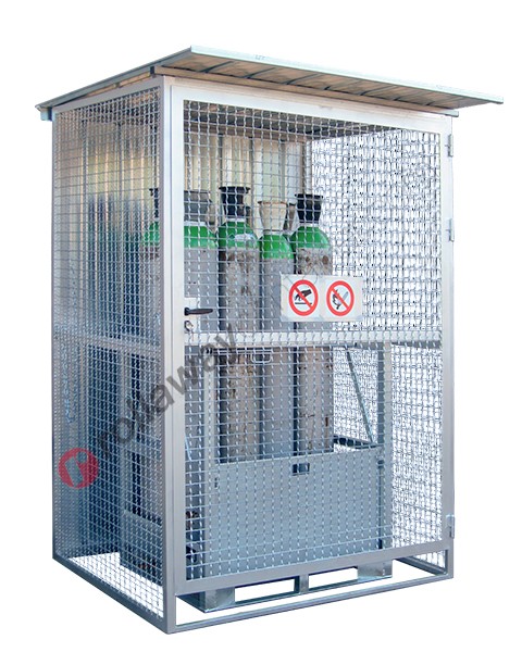 Gas cage in galvanized steel with supporting frame 1550x1210mm