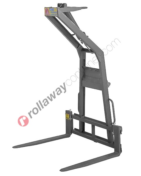 Fixed crane fork with spring balancing and forged fork tines
