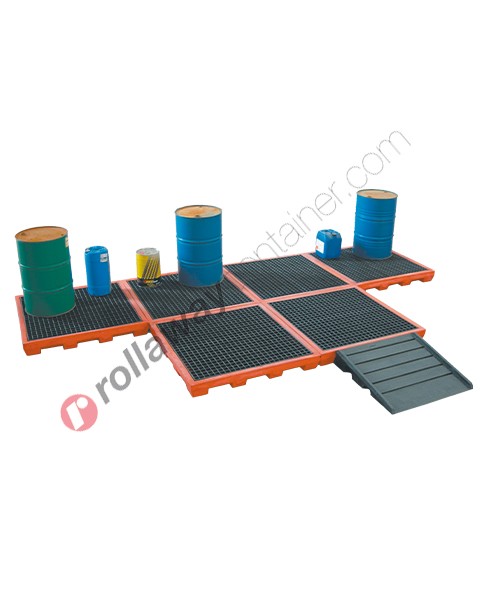 Polyethylene modular spill containment platform