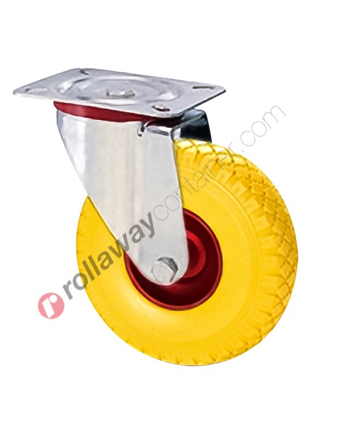 Non-marking rubber swivel sack barrow wheel