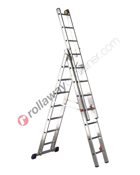 Triple extension ladder 3-ramps professional high-end De Luxe
