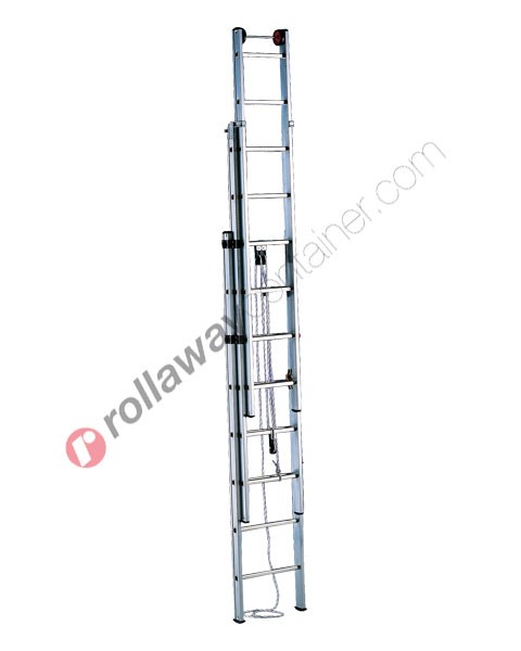 Triple ladder professional with rope Euro
