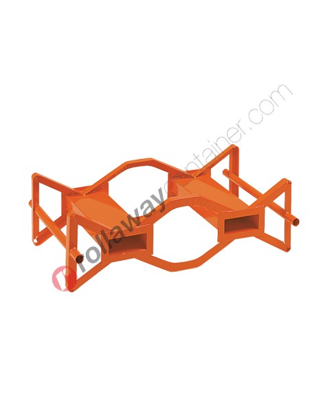 Stackable palletizable drum support in steel mm 1170 x 750 H 360 for 2 x 200 lt drums