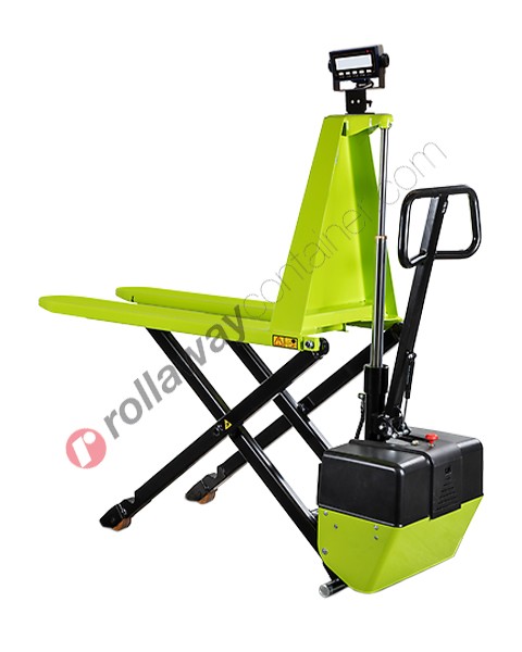 Electric high lift pallet truck with scale kg 1000 Pramac HX10E lifting 715 mm