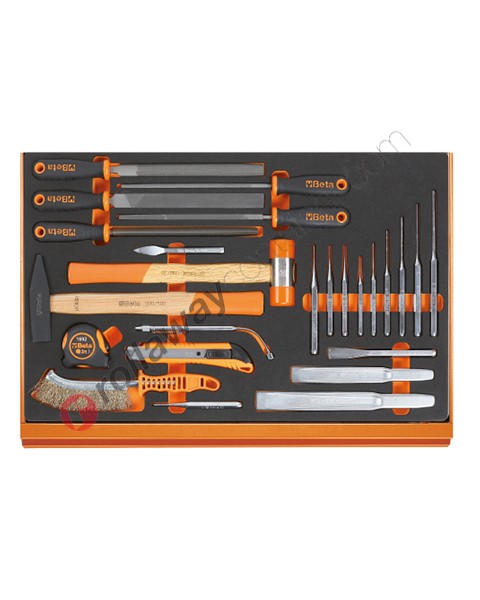 Beta tools in soft thermoformed tray M230 with 25 tools