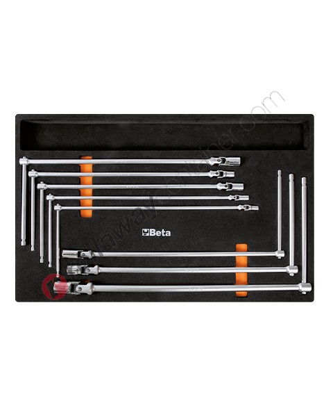 Beta tools in soft thermoformed tray M63 with 8 tools
