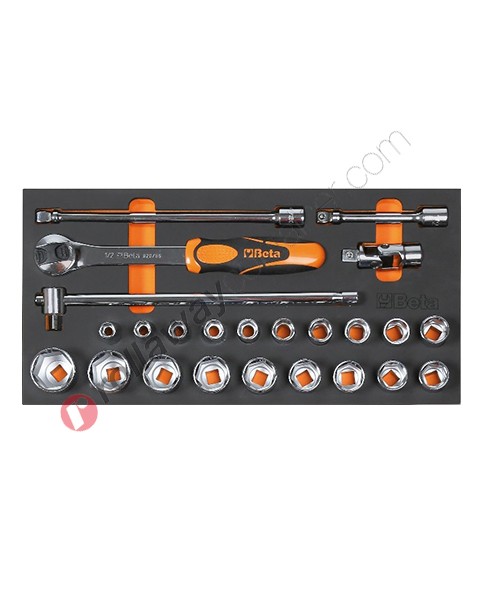 Beta tools in soft thermoformed tray MC21 with 24 tools