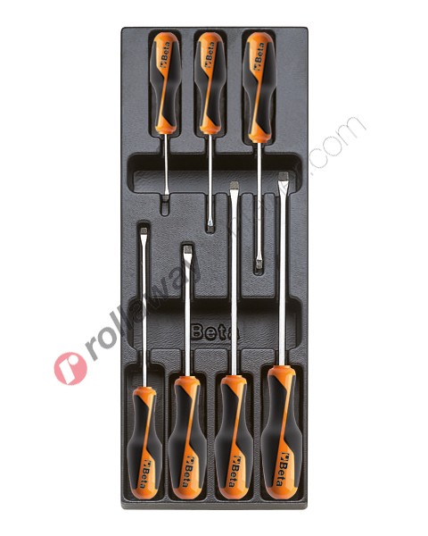 Beta tools in hard thermoformed tray T199 with 7 tools