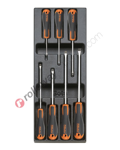 Beta tools in hard thermoformed tray T211 with 7 tools