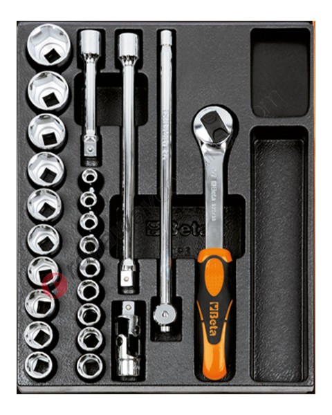 Beta tools in hard thermoformed tray T83 with 24 tools