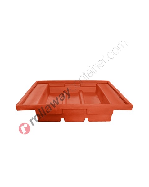 Drum spill pallet 220 liters 1320 x 1320 x 230 mm for drums on shelving