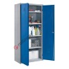 Metal storage cupboard H 180 2 doors 4 shelves with lock Fasma