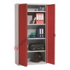 Metal storage cupboard H 200 2 doors 4 sheves with lock Fasma