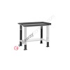 Work table with metal top 1031 x 705 H 737 / 1111 mm Work up